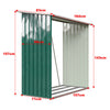 Galvanised Steel Garden Shed Outdoor Log Store House Wood Firewood Storage Unit