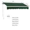Manual Patio Awning Sunshade Garden Outdoor Canopy Shelter Shade Shelter Oxford