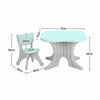 Kid Table and 2 Chairs Set Activity Play Table Study Writting Desk for Toddlers