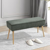Soft Velveteen Stool Chair Footstool Padded Seat Upholstered Dining Room Bench