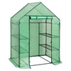 Garden Greenhouse Reinforced Frame PE Cover Outdoor Plants Grow House w/ Shelves