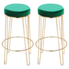 2X Velvet Bar Stools Bar Chairs Pub High Chairs Breakfast Kitchen Bar Bistro UK