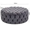 Square/Round Coffee Table Chesterfield Footstool Pouffe Upholstered Bench Seats