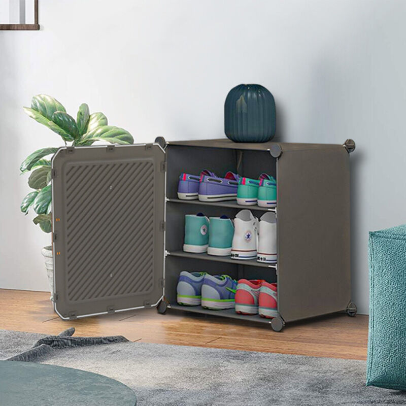 Dustproof Shoe Rack Shoes Storage Cabinet Shelf Unit Door Hallway Stand Organise