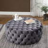 EXTRA LARGE DEEP BUTTON Chesterfield COFFEE TABLE FOOTSTOOL Pouffe Chair Velvet