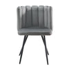 Modern Home Dining Chairs Soft Velvet Petal Backrest Dresser Chair Grey / Pink