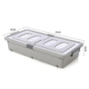 Stackable Plastic Storage Boxes Under-Bed Container Home Bedroom Lid & Wheels UK