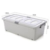 Stackable Plastic Storage Boxes Under-Bed Container Home Bedroom Lid & Wheels UK