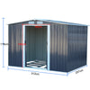 Galvanized Garden Shed Metal Apex/Flat Roof Outdoor Storage With Free Foundation