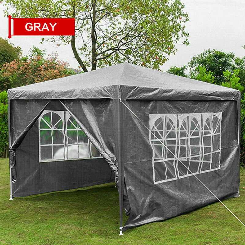 3x3m Party Tent Marquee Gazebo Garden Patio Wedding Canopy Waterproof Heavy Duty