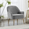 Occasional Velvet Nordic Armchair Tub Chair Wing Back Single Seat Sofa Fireside