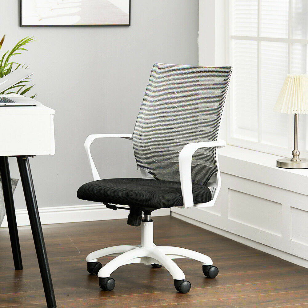 89-98cm Office Chair Mesh Fabric Swivel Desk Chair Home Study Chair with Wheels