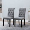 1/2/4/6 Dining Chairs Armchair High Back Linen/Velvet Upholstered Wood Legs Home