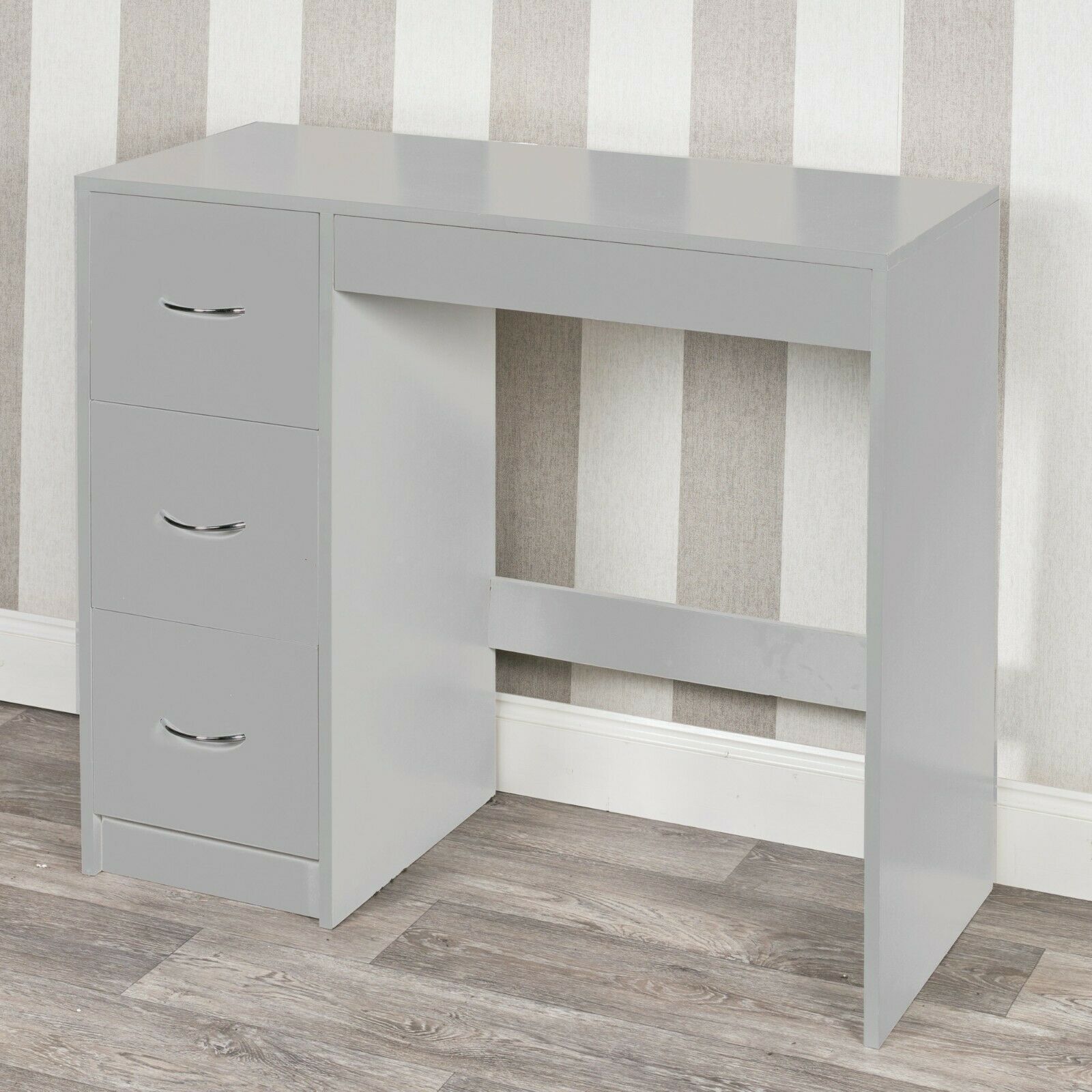 3 Drawer Wooden Bedroom Dressing Computer Work Table Desk Jewellery Office Unit
