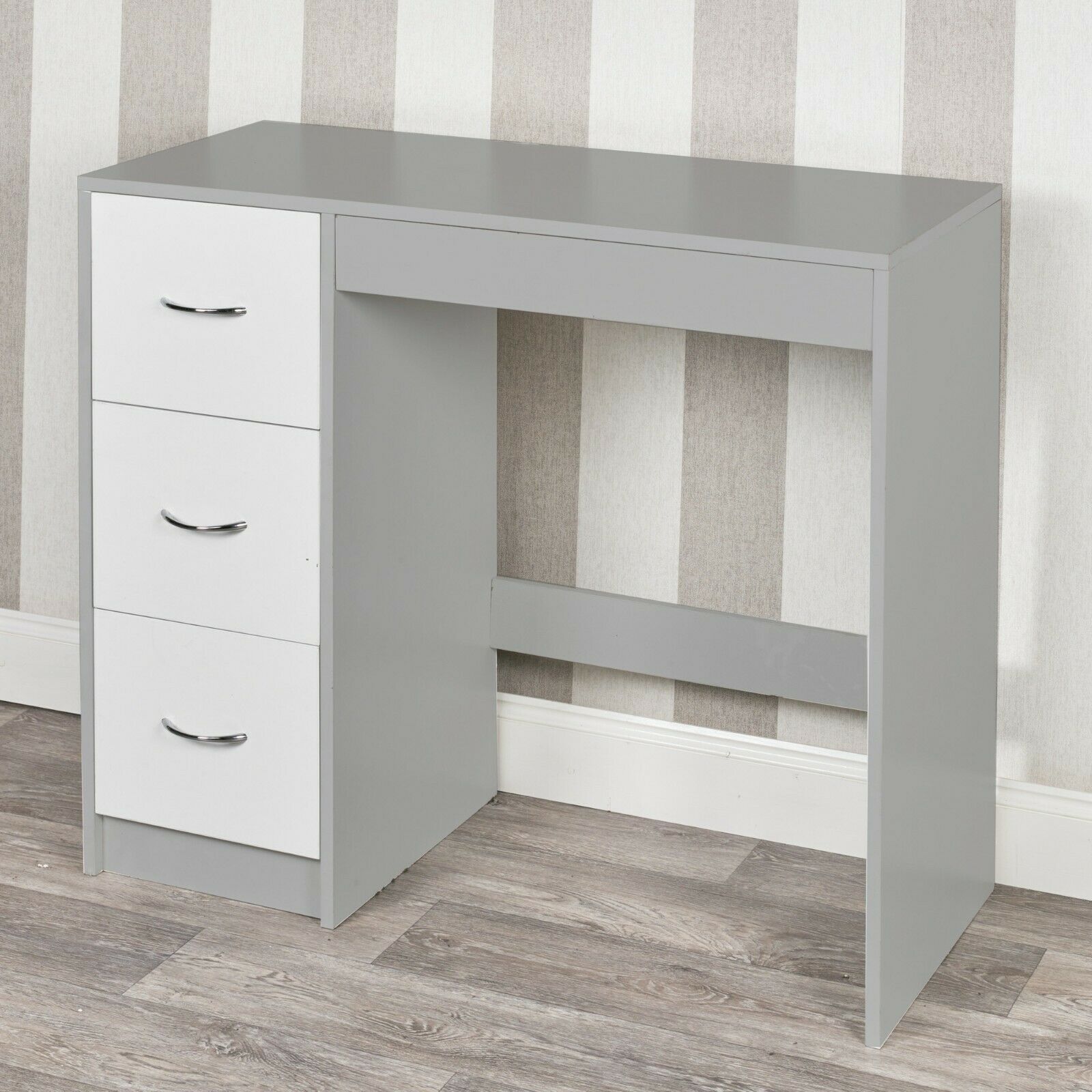 3 Drawer Wooden Bedroom Dressing Computer Work Table Desk Jewellery Office Unit