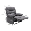 High Back Velvet Tub Armchair Leather Recliner Padded Lounge Chair Sleeping Sofa