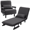 Frosted Velvet Upholstered Recliner Chair Armchair Sleeper Chair Single Sofa Bed