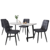 Modern Dining Table and 4 Chairs Set with Metal legs Dining Room Kitchen NS