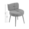 Makeup Stool Soft Pouffe Medium Backrest Dressing Table Vanity Chair Padded Seat