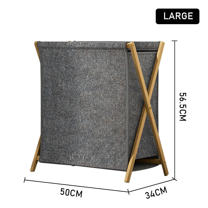 Laundry Basket Lid Foldable Collapsible Dirty Washing Clothes Hamper Storage Bin