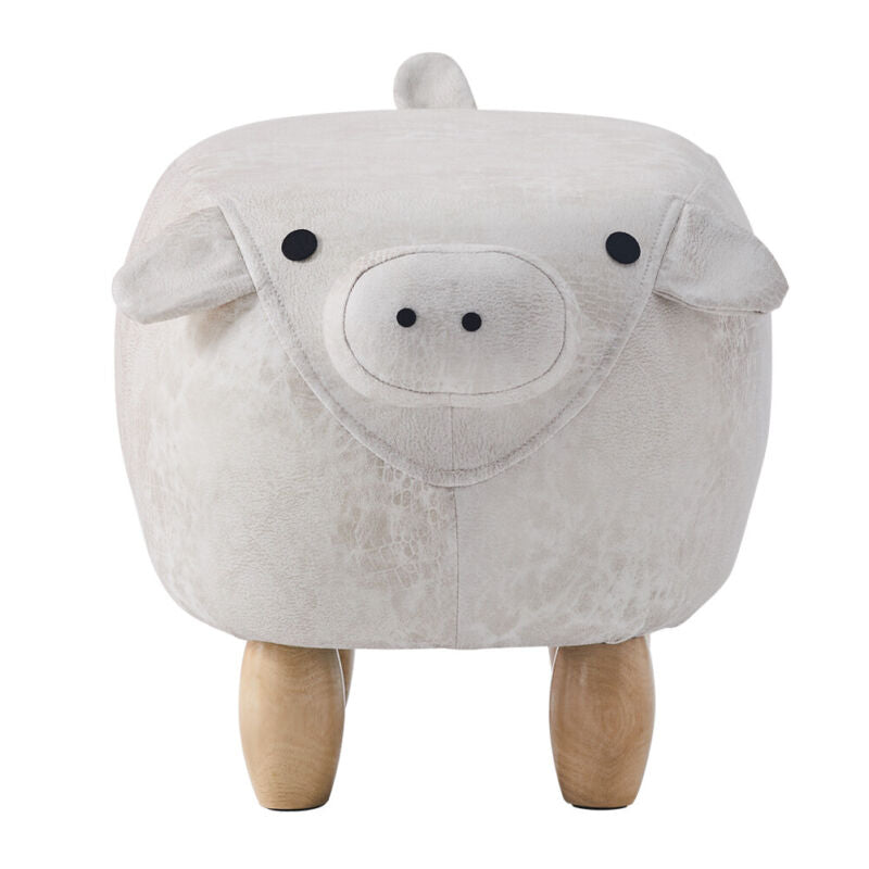 Upholstered Animal Shaped Ottoman Ride-on Footrest Stool Rest Seat TOY Kids New
