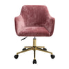 Velvet Office Chair Swivel Computer Desk Armchair Adjustable Padded Seat Home UK