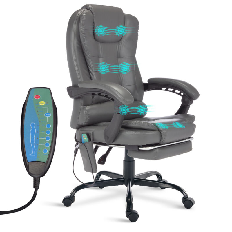 Massage Office Chair Computer Gaming Seat Swivel Recliner Chair With Footrest