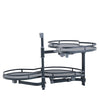2 Tier Kitchen Cabinet Blind Corner Shelf Unit Pull Out Basket Tray Storage Rack
