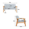 Kids Sofa Armchair Wooden Frame Cushioned 1-2 Seater Boys Girls Bedroom Playroom