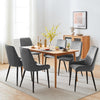 2pcs Faux Leather/Velvet Dining Chairs Soft Padded Metal Legs Restaurant Chair
