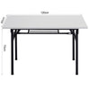 Foldable Table Computer Desk Wooden Tabletop Metal Legs Home Office Furniture UK