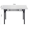 Foldable Table Computer Desk Wooden Tabletop Metal Legs Home Office Furniture UK