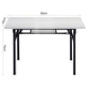 Foldable Table Computer Desk Wooden Tabletop Metal Legs Home Office Furniture UK