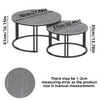 2PCS Round Nesting Tables Coffee End Tables Lamp Plant Stand Home Office Decor