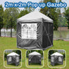 Folded Gazebo Marquee Party Tent Waterproof Garden Outdoor Pop Up Canopy 2x2m