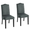 Upholstered Velvet Dining Chairs Knocker Chrome Ring Back Studded Set of 2/4PCS