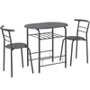 3pcs Dining Table Set and 2 Stools Breakfast Bar for Dining Room/ Kitchen NS