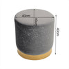 Velvet Pouffe Footstool Dressing Table Chair Padded Make-Up Stools Kids Seats UK