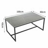 100cm Minimalist Coffee Table Tea Center Dining Table Sturdy Metal Legs Support