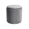 Storage Ottoman Stool Round Velvet Padded Dressing Table Vanity Stool Footstool