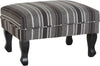 SHERBORNE FOOTSTOOL CUSHIONED REST SEAT BENCH CHAIR STRIPE FABRIC