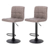 2x Bar Stools Swivel Gas Lift Kitchen Stool Faux Leather Padded Chairs Breakfast