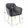 Velvet Dining Chair Armchair Padded Seat Gold Metal Legs Kitchen Home Restaurant