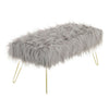 100cm Bench With Hairpin Legs Fluffy Padded Stool Bench Bedroom Hallway Seat