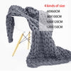 Luxury Chunky Warm Knitted Thick Blanket Hands Bulky Knit Throw Sofa Bed Cover