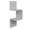 Corner Book Shelf Wall Unit Storage White 2 Tier Floating Display Stand Bookcase