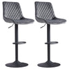 2x Breakfast Bar Stools Velvet Swivel Gas Lift Chairs Kitchen Pub Cafe Barstools