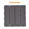 11x Plastic Decking Tiles Interlocking Click Decking Boards WPC Garden Flooring