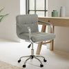 Cushioned Computer Office Desk Chair Chrome Legs Lift Swivel Small Adjustable