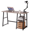 Computer Desk Writing Study Laptop Table w/ Storage Shelves Office Workstation